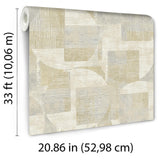 Veer Decor Geo Canvas Beige Wallpaper