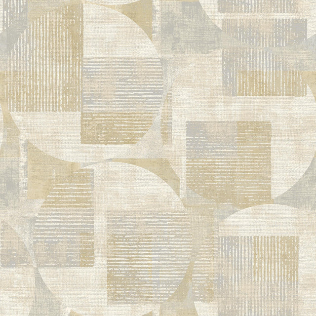 Veer Decor Geo Canvas Beige Wallpaper