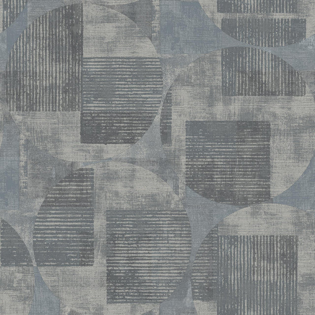 Veer Decor Geo Canvas Blue Wallpaper