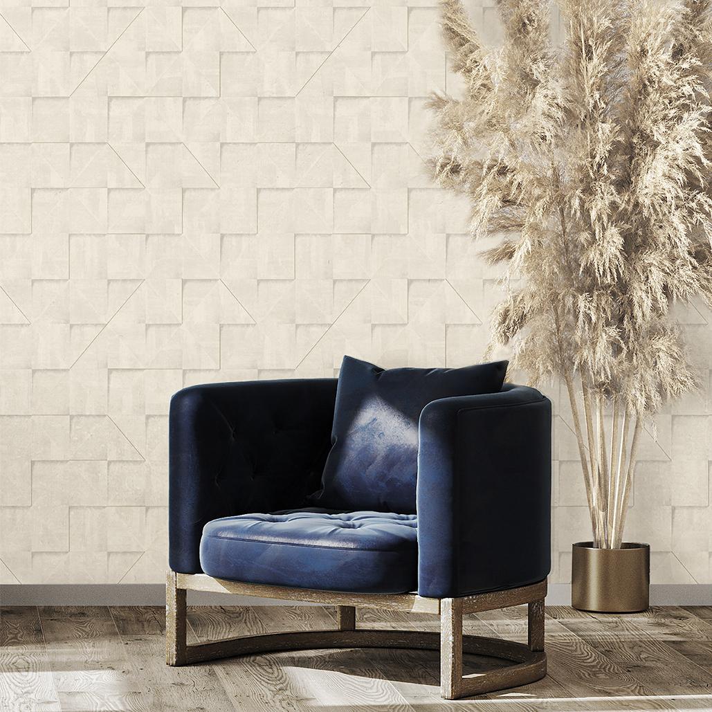 Veer Decor Prism Grid Beige Wallpaper