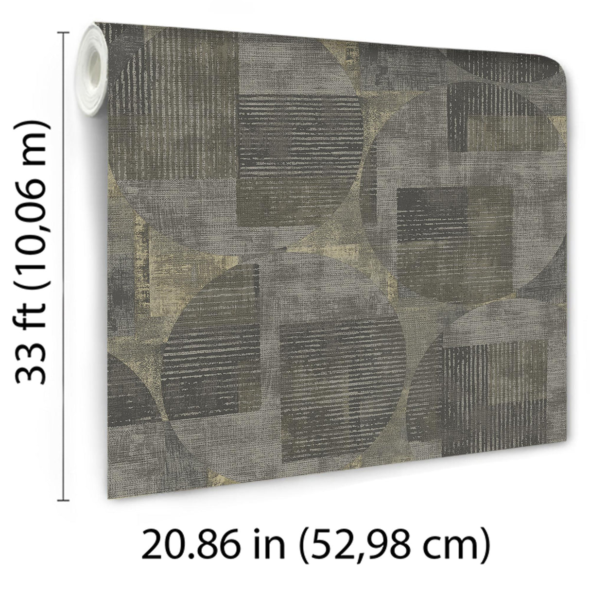Veer Decor Geo Canvas Brown Wallpaper