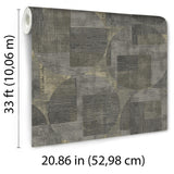 Veer Decor Geo Canvas Brown Wallpaper