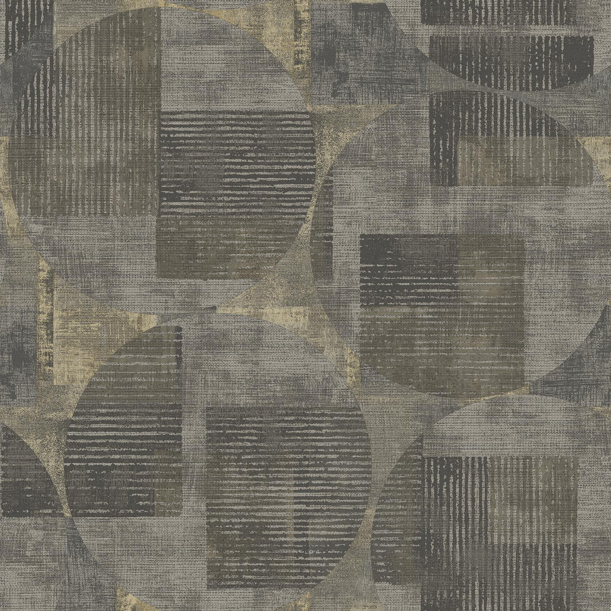 Veer Decor Geo Canvas Brown Wallpaper