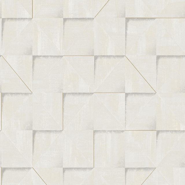 Veer Decor Prism Grid White Wallpaper
