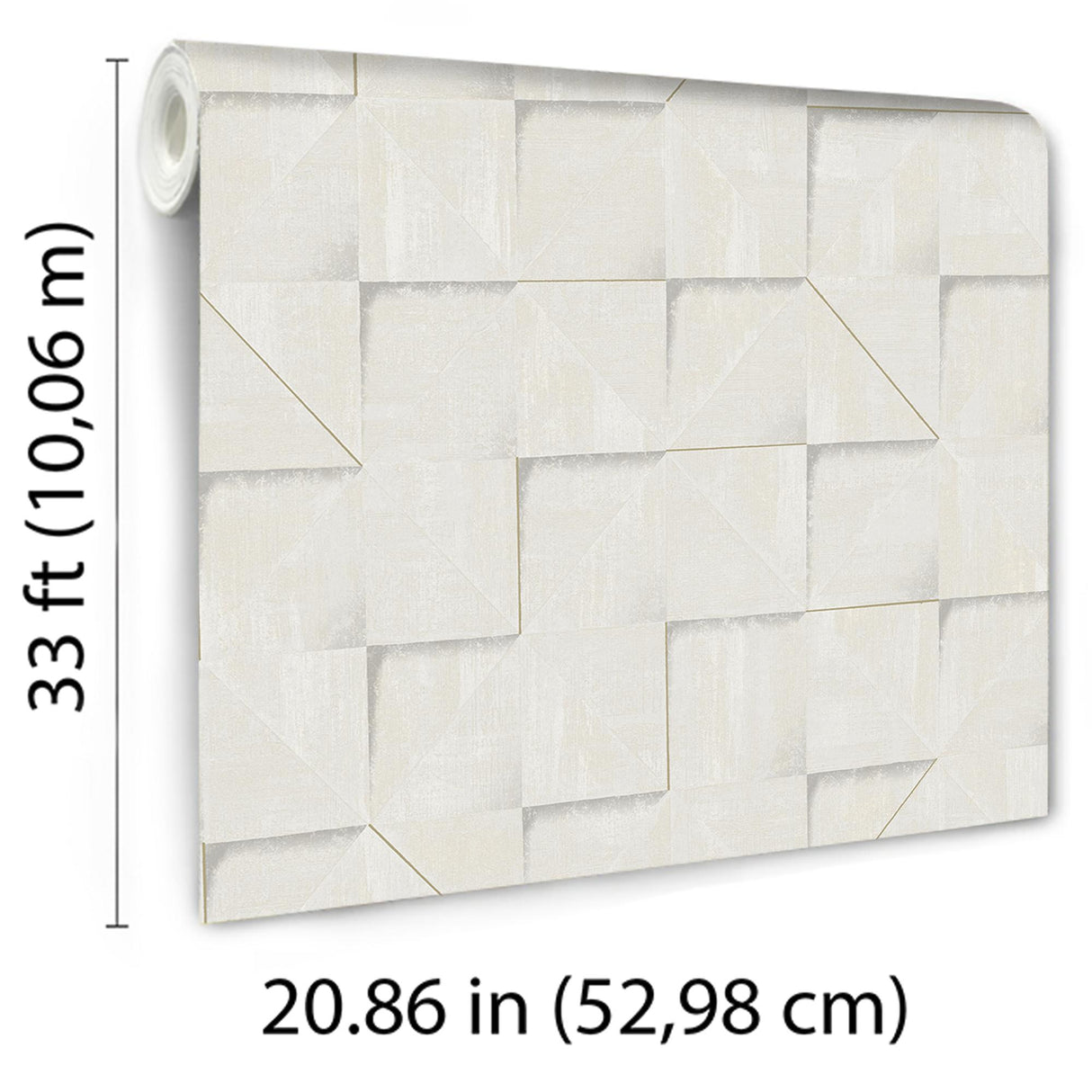 Veer Decor Prism Grid White Wallpaper