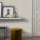 Veer Decor Prism Grid White Wallpaper