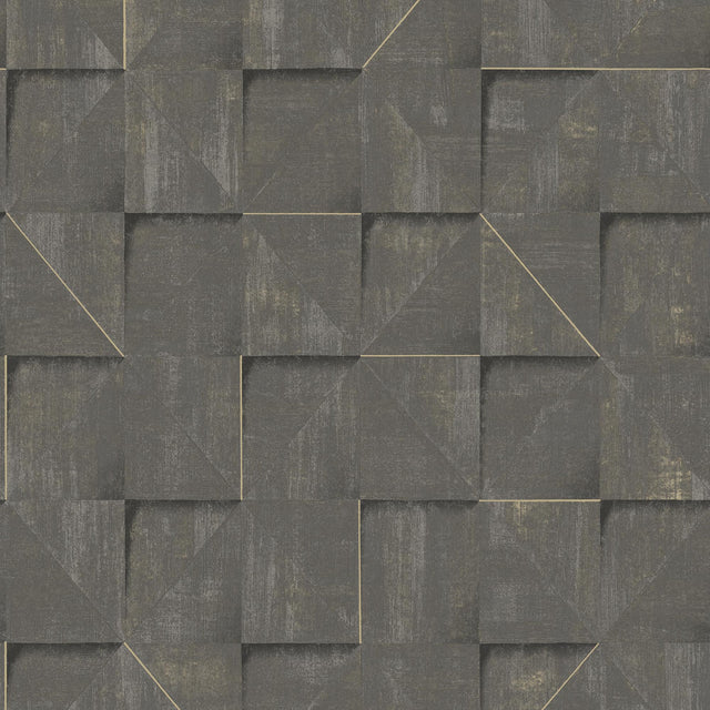 Veer Decor Prism Grid Brown Wallpaper