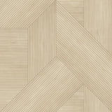 Veer Decor Sculpted Chevron Wood Panels Beige Wallpaper