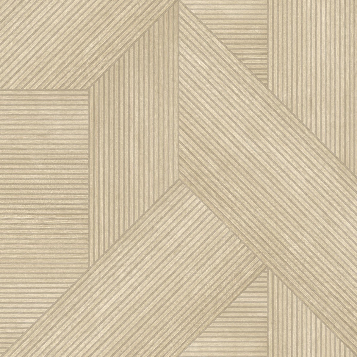 Veer Decor Sculpted Chevron Wood Panels Beige Wallpaper