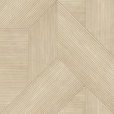 Veer Decor Sculpted Chevron Wood Panels Beige Wallpaper