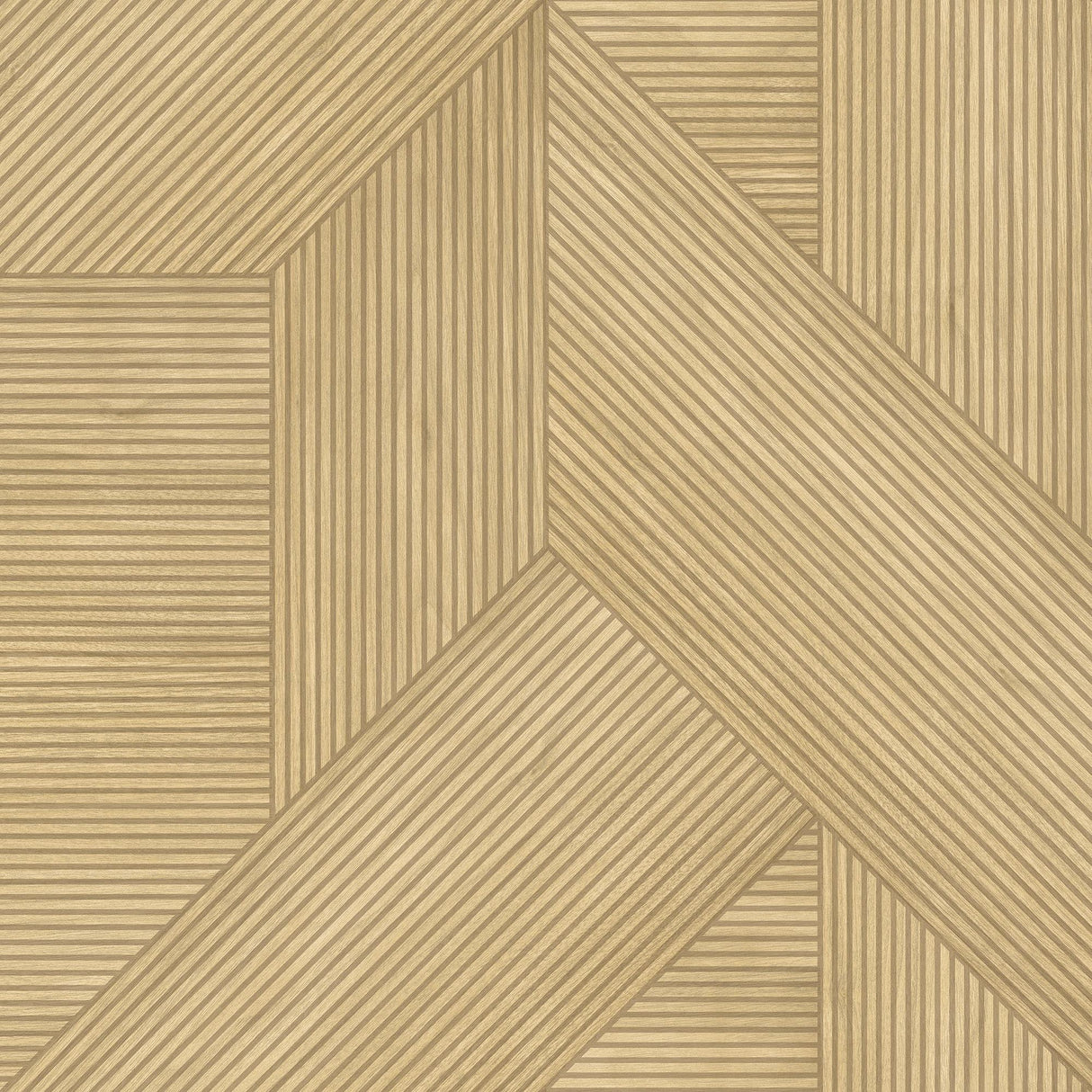 Veer Decor Sculpted Chevron Wood Panels Tan Wallpaper