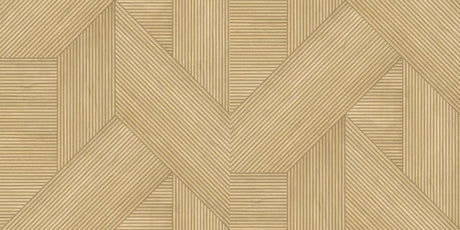 Veer Decor Sculpted Chevron Wood Panels Tan Wallpaper