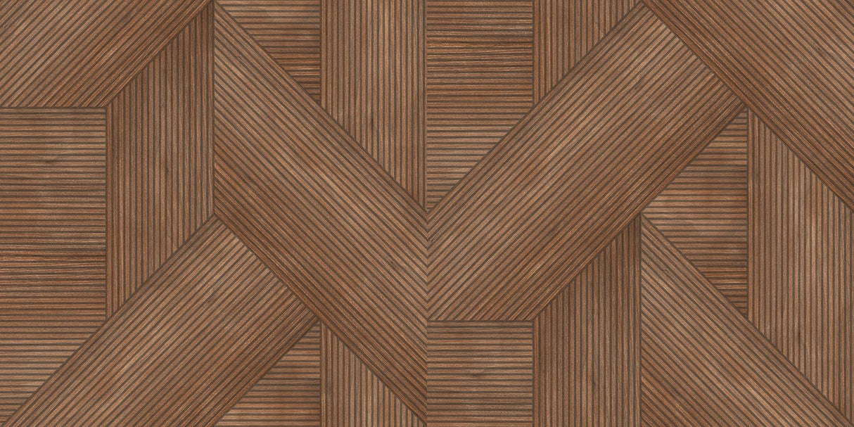 Veer Decor Sculpted Chevron Wood Panels Red Wallpaper
