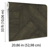 Veer Decor Sculpted Chevron Wood Panels Brown Wallpaper