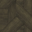 Veer Decor Sculpted Chevron Wood Panels Brown Wallpaper
