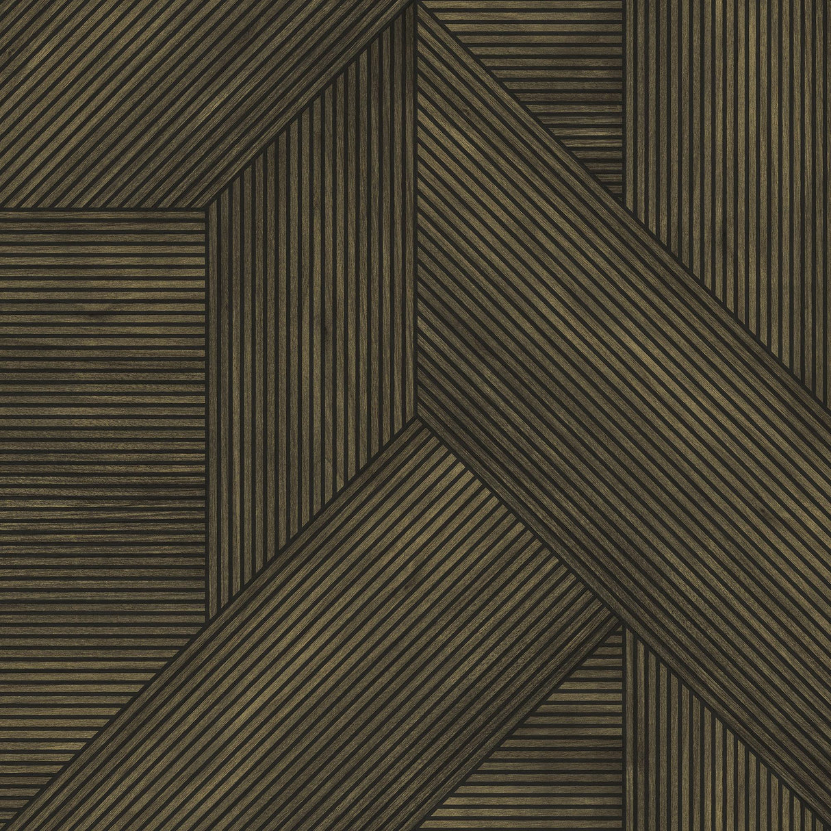 Veer Decor Sculpted Chevron Wood Panels Brown Wallpaper