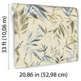 Veer Decor Painted Canopy Blue Wallpaper