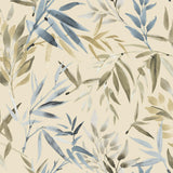 Veer Decor Painted Canopy Blue Wallpaper