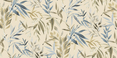 Veer Decor Painted Canopy Blue Wallpaper