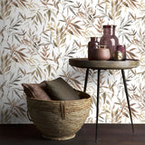 Veer Decor Painted Canopy Red Wallpaper