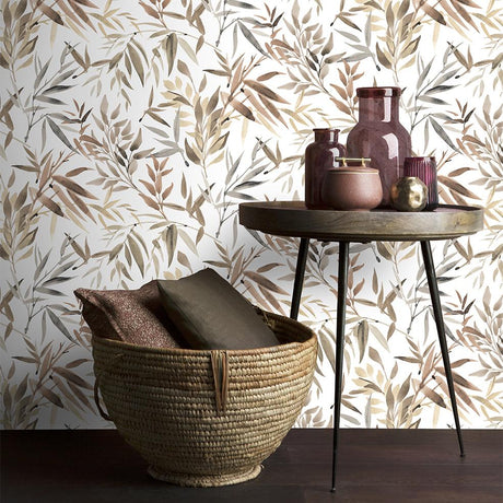 Veer Decor Painted Canopy Red Wallpaper