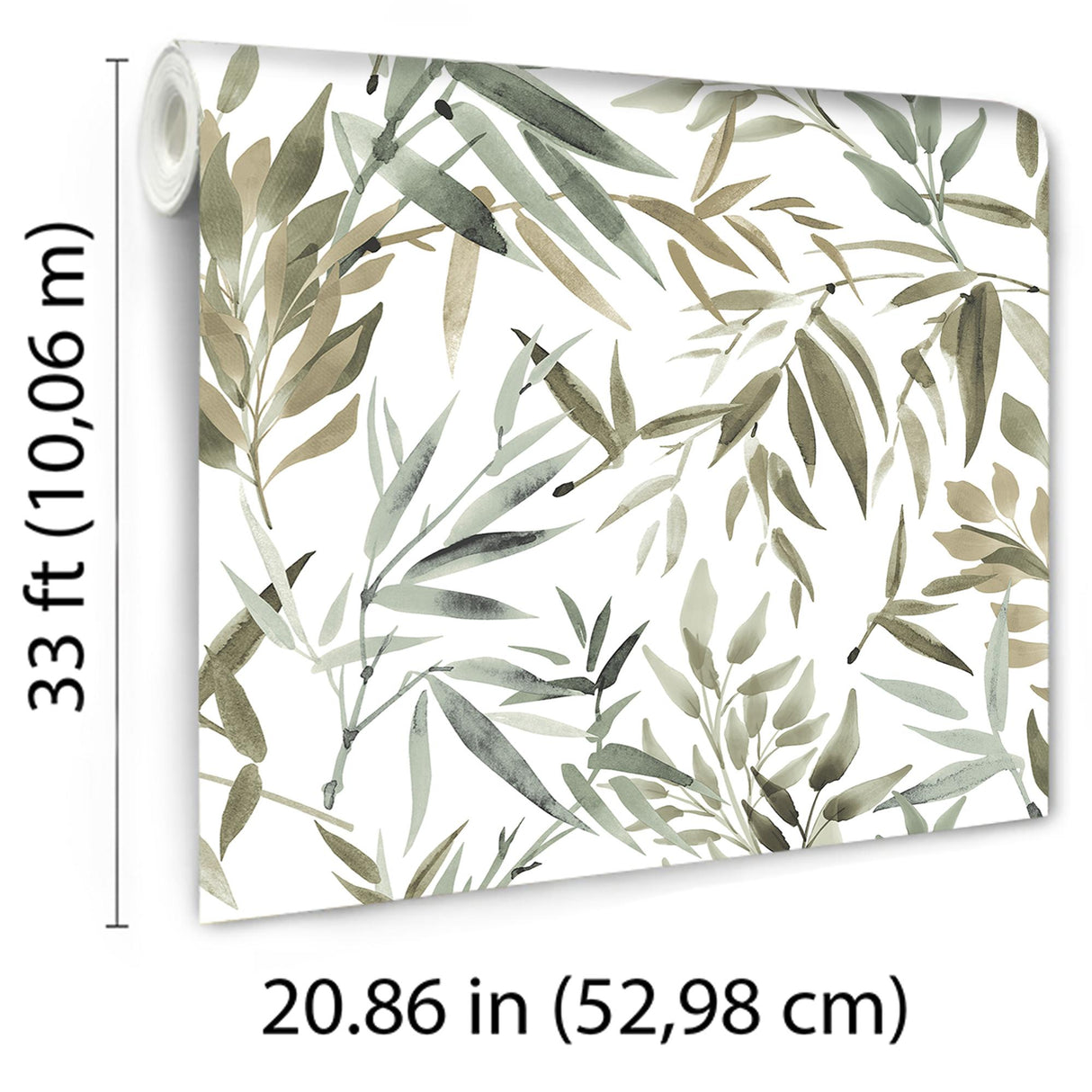 Veer Decor Painted Canopy Green Wallpaper