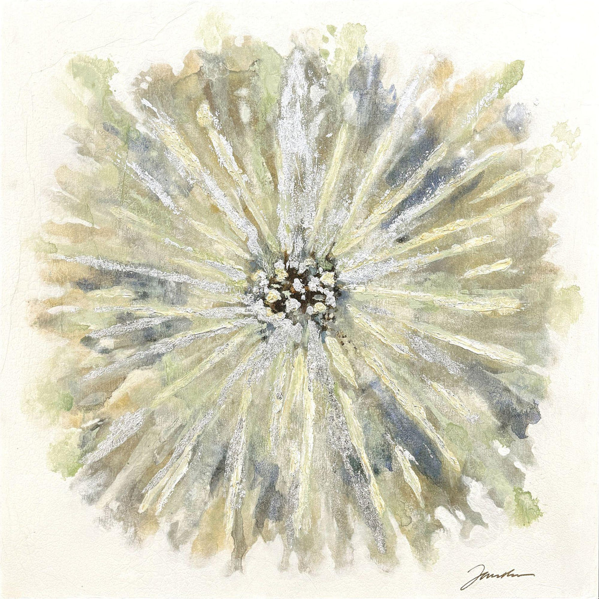 Paragon Dandelion Green 38 X 38 X 3 Wall Hanging