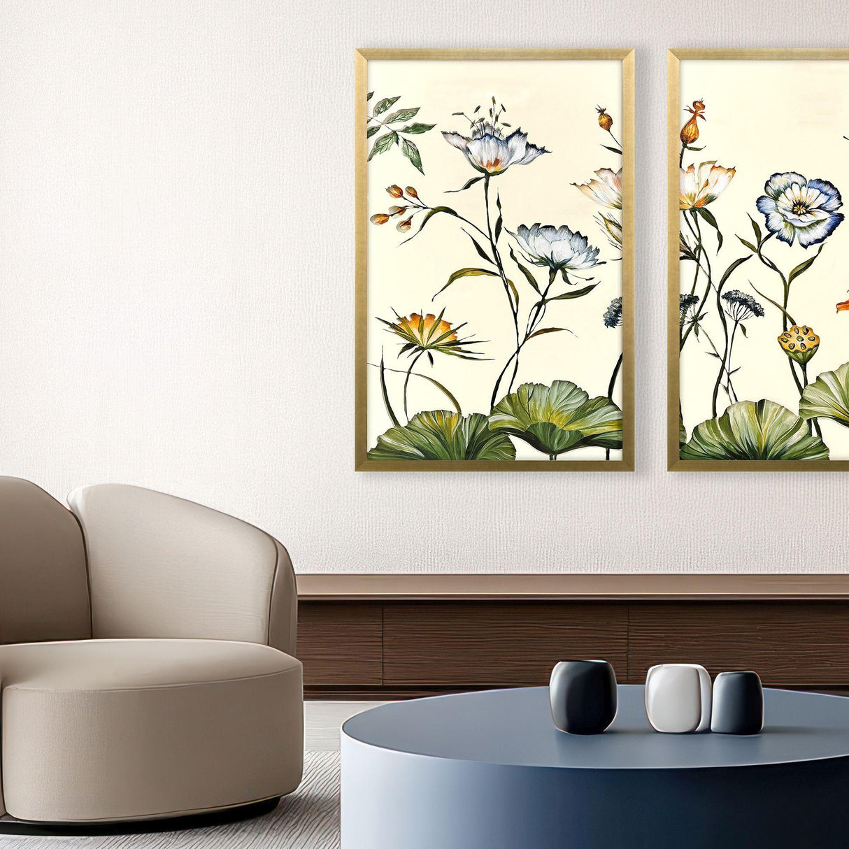 Paragon Garden of Eden I Blue 51 X 33 X 2 Wall Art