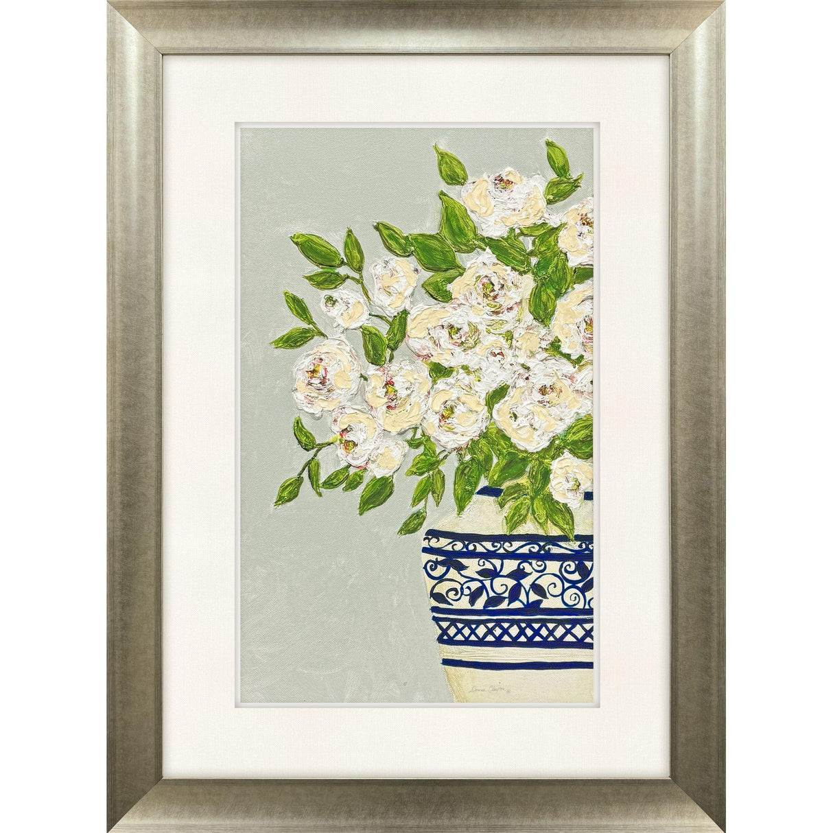 Paragon Floral Balance I Blue 43 X 31 X 2 Wall Art
