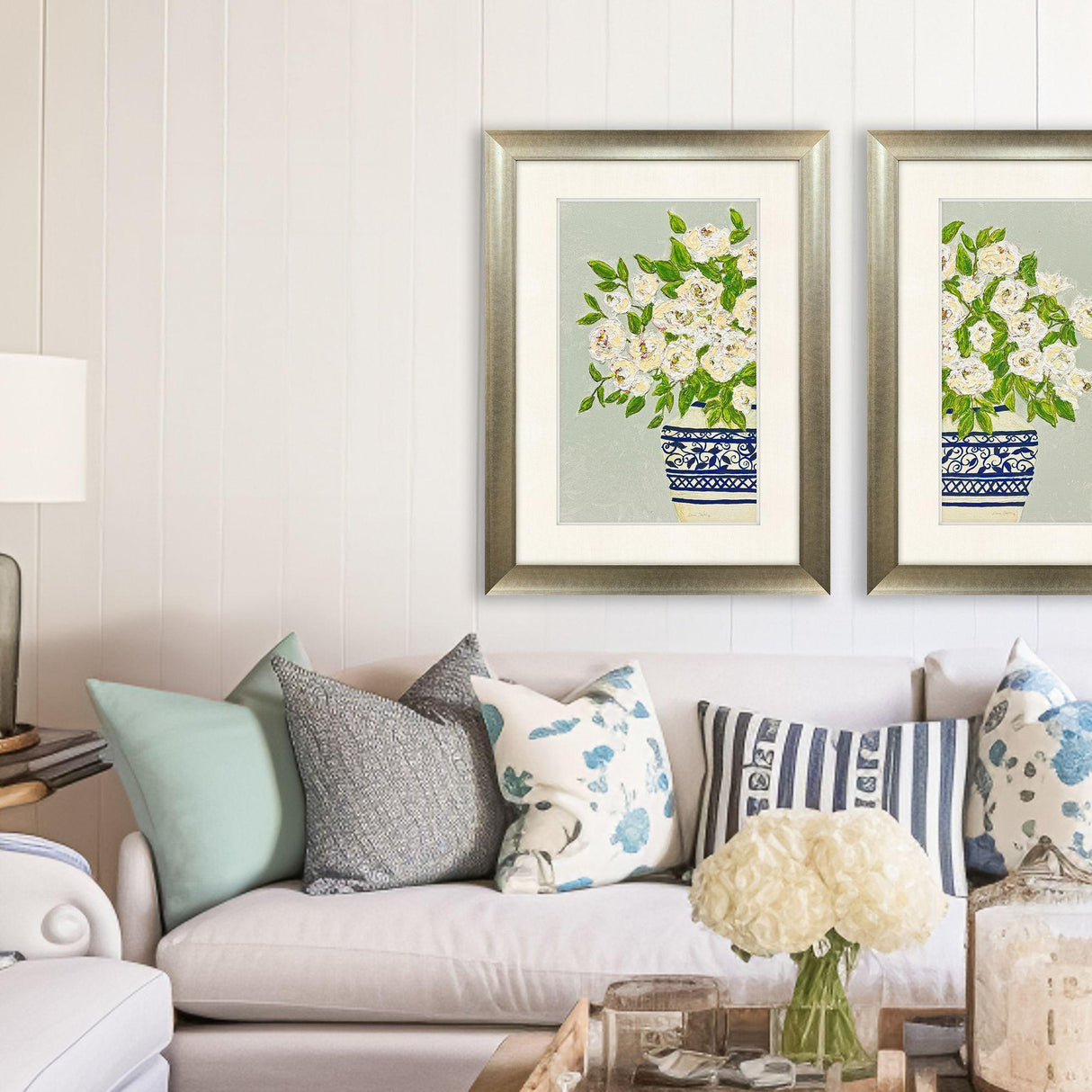 Paragon Floral Balance I Blue 43 X 31 X 2 Wall Art