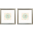 Paragon Intaglio Busts S/2 Teal 18 X 18 X 2 Wall Art