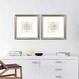 Paragon Intaglio Busts S/2 Teal 18 X 18 X 2 Wall Art
