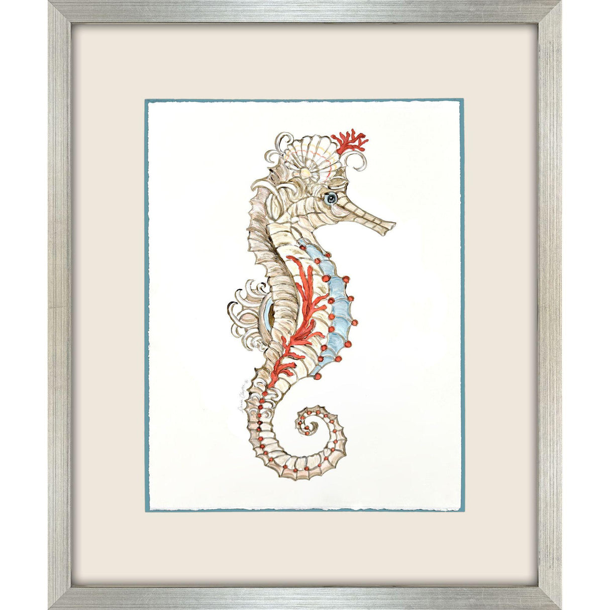 Paragon Seahorse Celebration I Orange 39 X 33 X 2 Wall Art