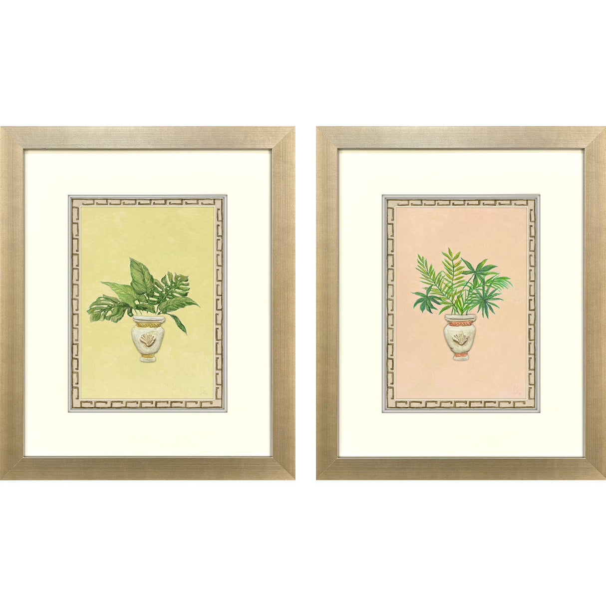Paragon Grecian Vase Palm I S/2 Green 23 X 19 X 2 Wall Art