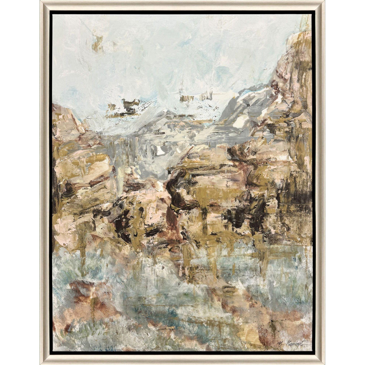 Paragon Rocky Reflections Ascent Brown 34 X 26 X 3 Wall Art