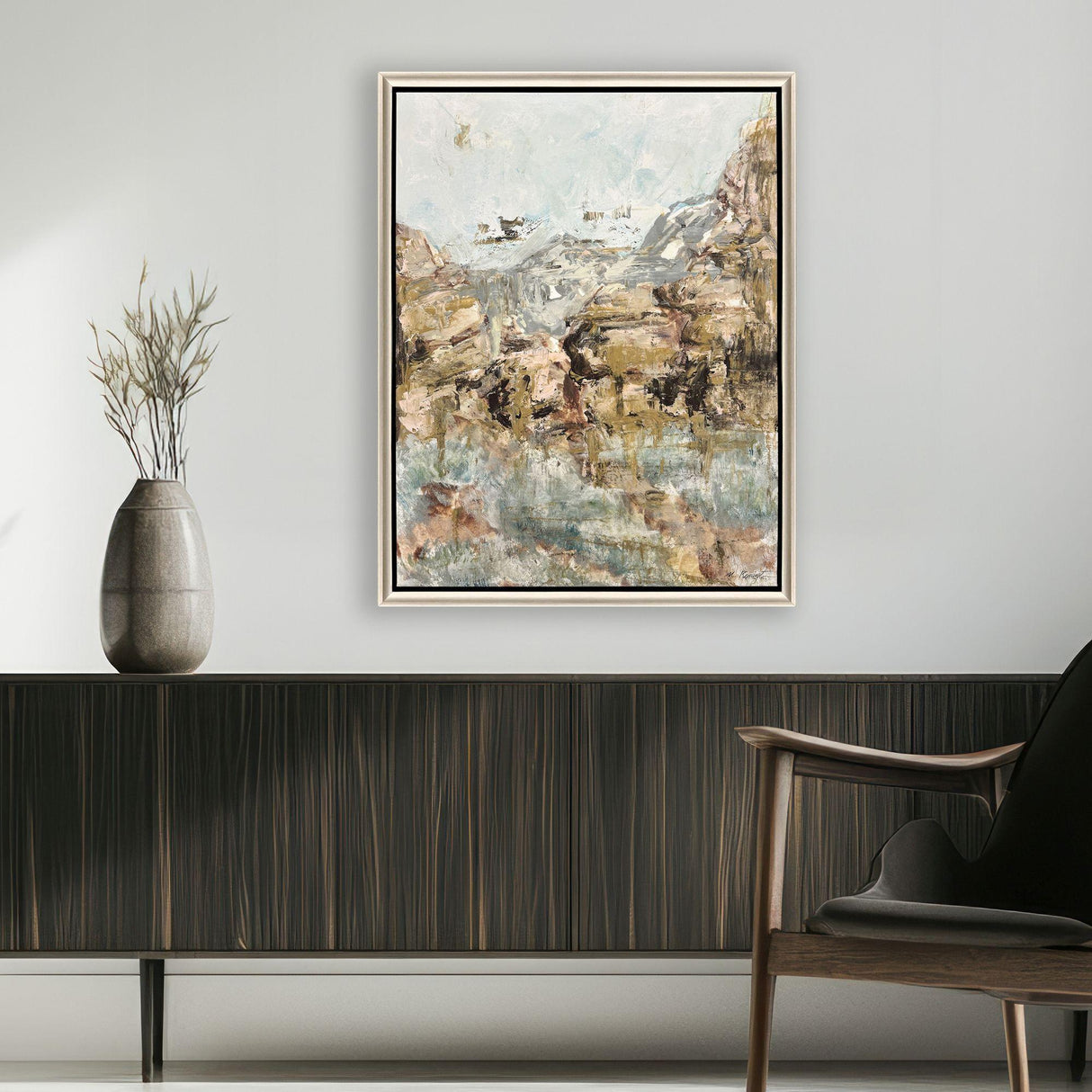 Paragon Rocky Reflections Ascent Brown 34 X 26 X 3 Wall Art
