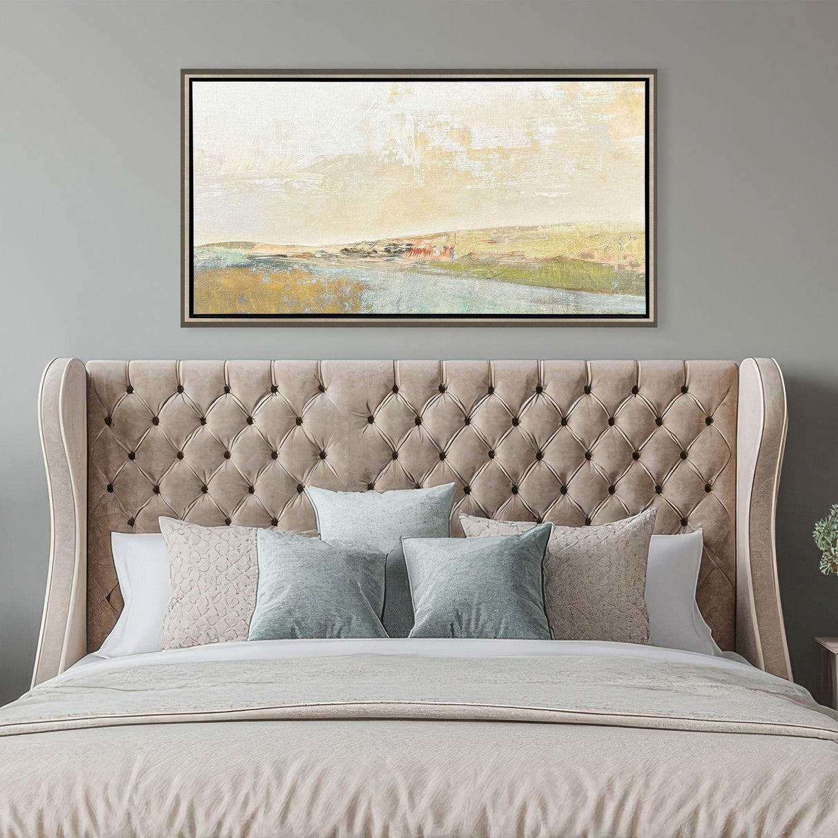 Paragon Long Lines Green 27 X 51 X 3 Wall Art