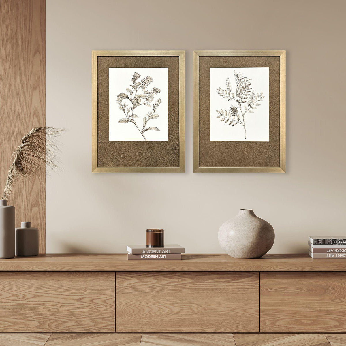 Paragon Neutral Botanical I S/2 Brown 33 X 25 X 2 Wall Art
