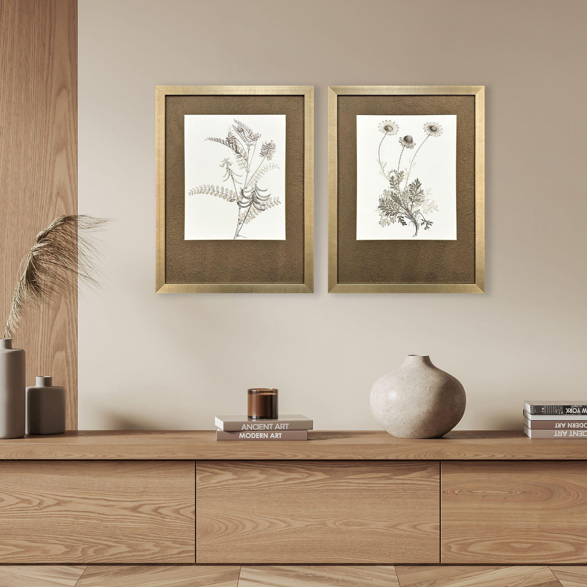 Paragon Neutral Botanical II S/2 Brown 33 X 25 X 2 Wall Art