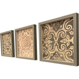 Paragon Wood Inlay II S/3 Brown 18 X 18 X 2 Wall Art