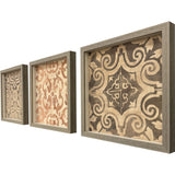Paragon Wood Inlay I S/3 Brown 18 X 18 X 2 Wall Art