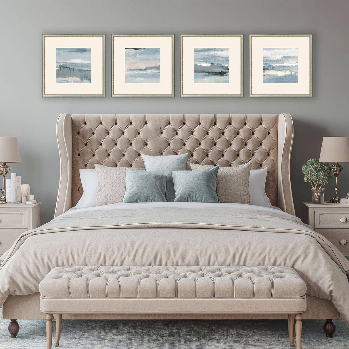Paragon Splendid Blues S/4 Blue 21 X 21 X 1 Wall Art