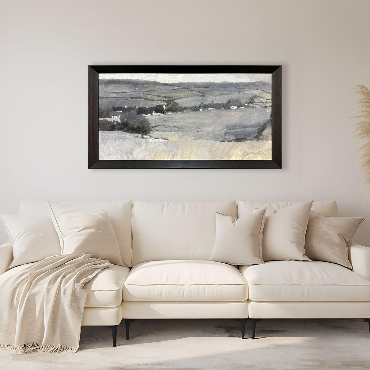 Paragon Misty Landscape Gray 28 X 52 X 3 Wall Art