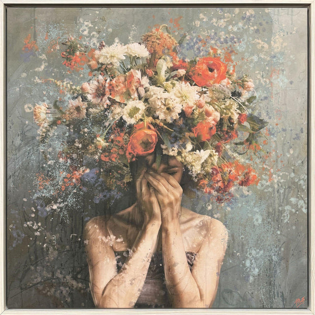 Paragon Flower Face Red 42 X 42 X 3 Wall Art