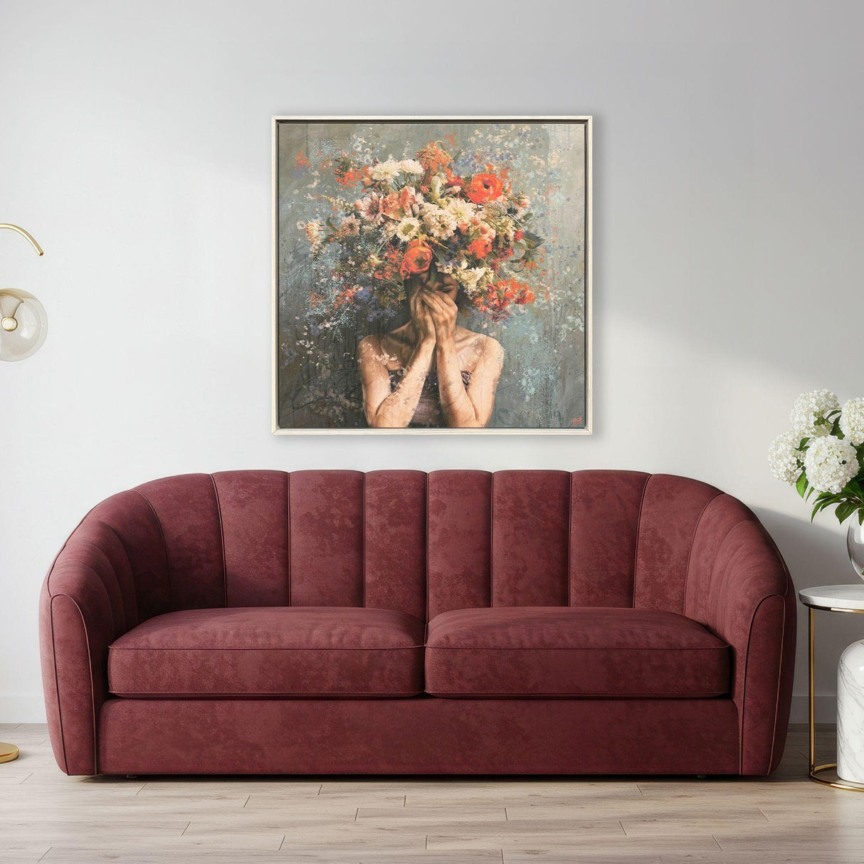Paragon Flower Face Red 42 X 42 X 3 Wall Art