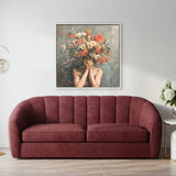 Paragon Flower Face Red 42 X 42 X 3 Wall Art