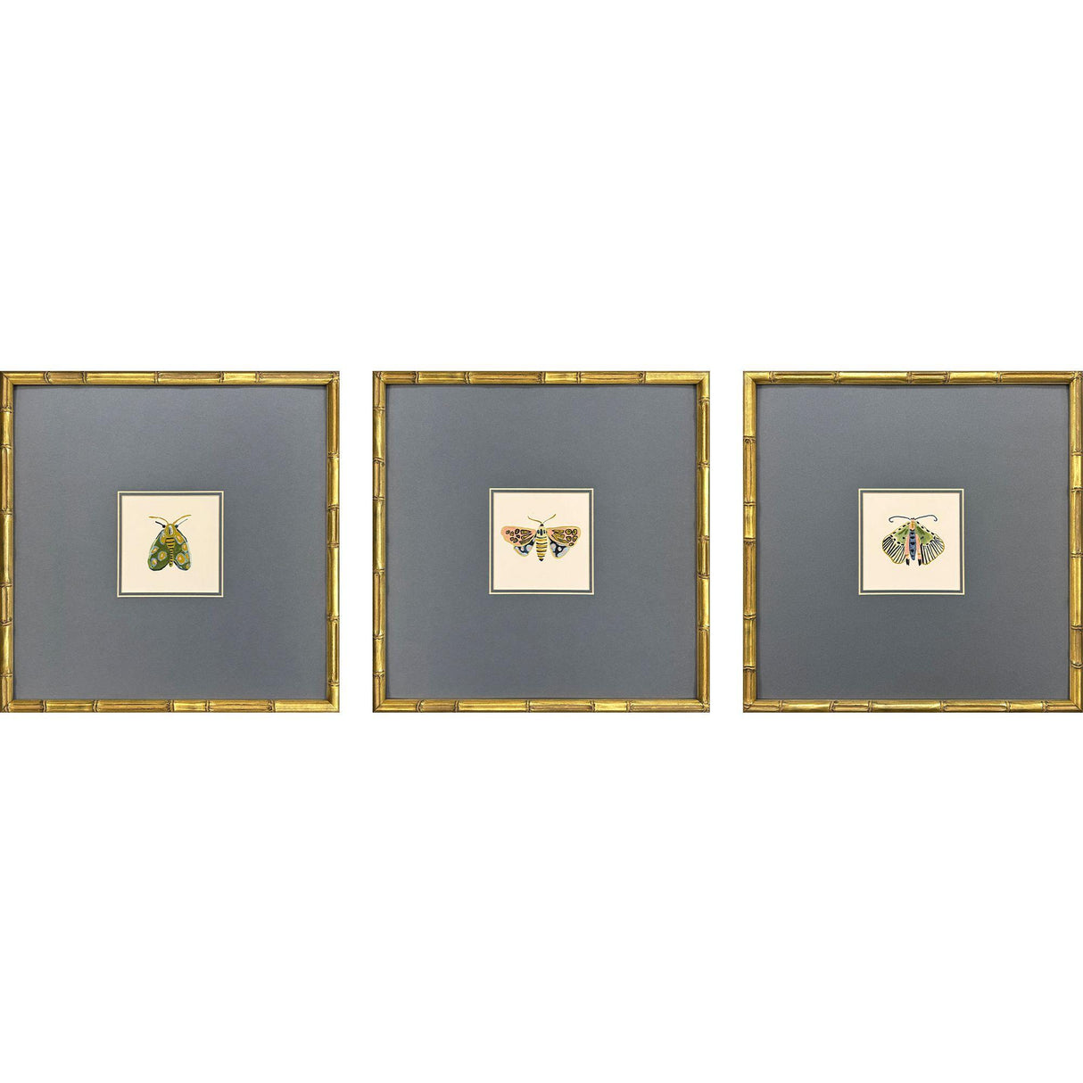 Paragon Pastel Moths II S/3 Green 17 X 17 X 2 Wall Art