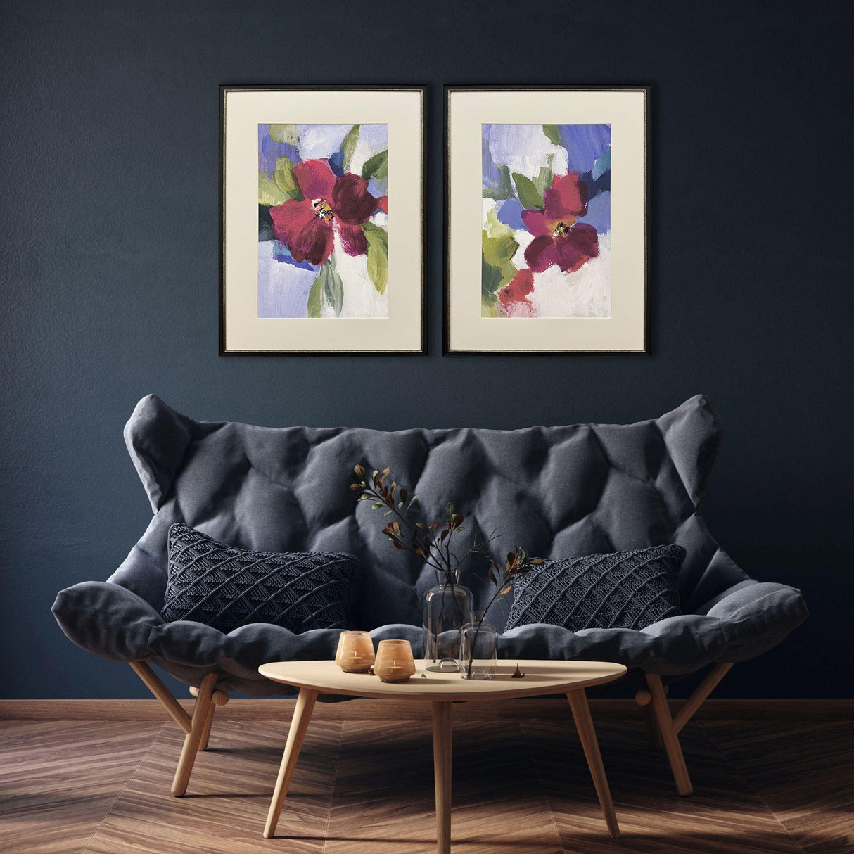 Paragon Modern Fleur S/2 Purple 34 X 26 X 3 Wall Art