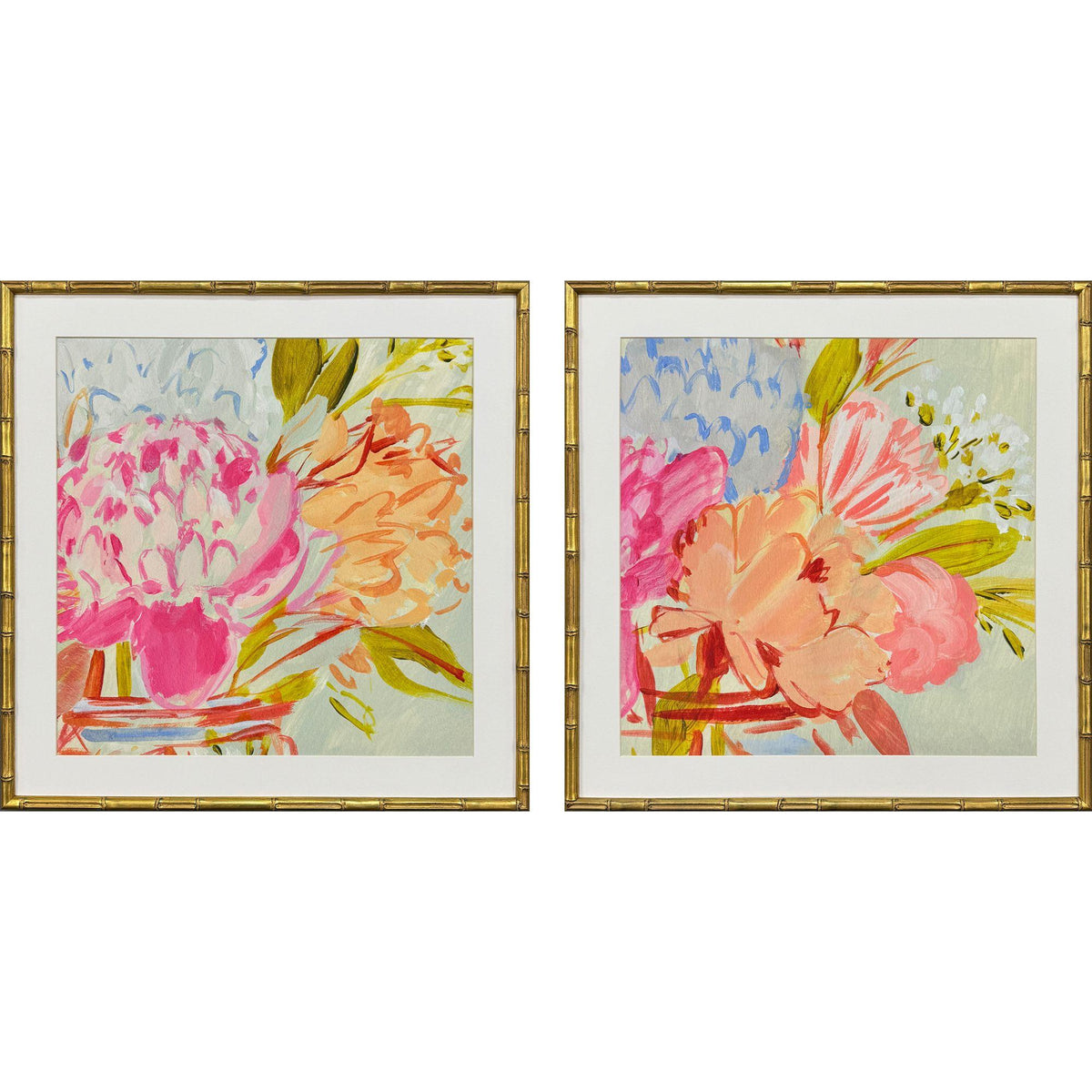 Paragon Bright Florist S/2 Pink 25 X 25 X 2 Wall Art