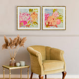 Paragon Bright Florist S/2 Pink 25 X 25 X 2 Wall Art
